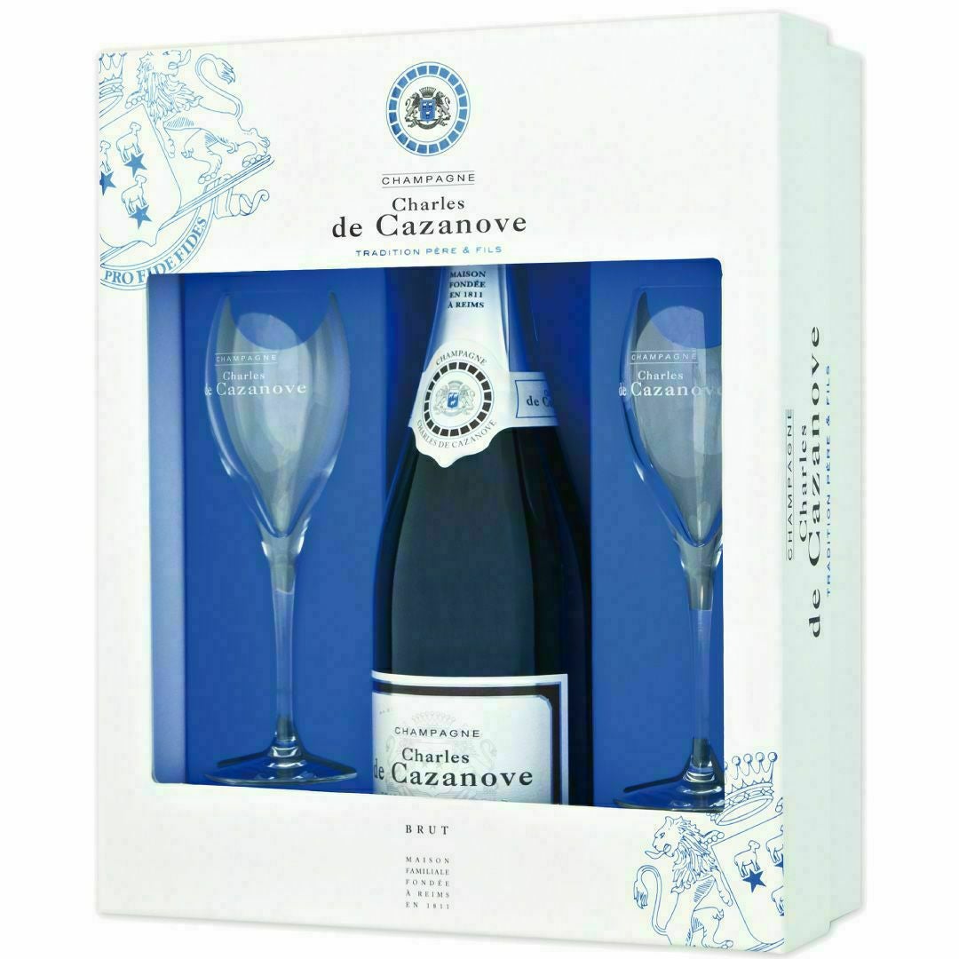 Charles de Cazanove 750ml 2本セット Charles de Cazanove Brut Tête de Cuvée NV Champagne - France